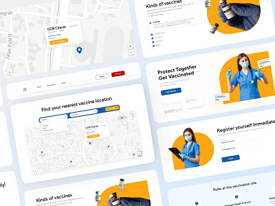 Vaccine Registration Landing Page design landingpage registration ui uidesign vaccine web webdesign