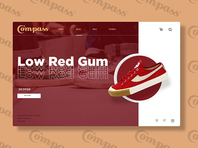 Web Design Compass Low Red Gum
