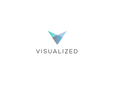 Logo blend branding flat geometric gradient layer letter logo love v