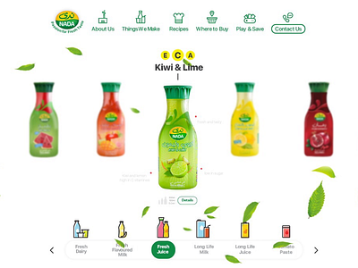Web design design flat fresh green juice minimal modern natural single web web site