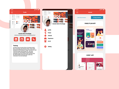 Portofolio App app design graphic design idn indonesia logo project school ui