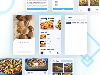 Food App app application design food graphic design indonesia light ui