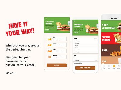 Burger King Mobile App Redesign cont.
