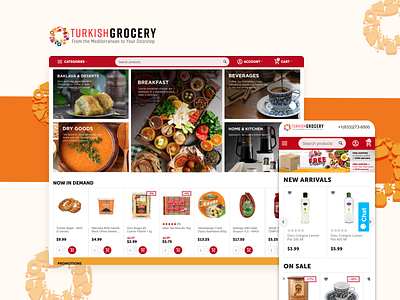 Turkish Grocery - eCommerce cs cart dribbble ecommerce figma food food and drink graphicdesign grocery illustraion logo mediterranean redesign skin turkish uidesign uiux userexperience uxdesign webdesign website