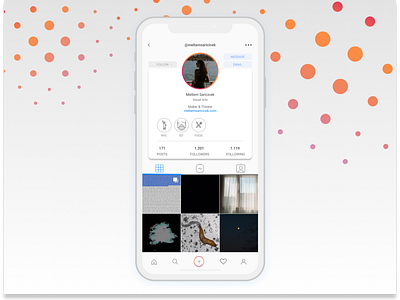 Instagram Page Concept bio clean concept dailychallenge dailyui figma fun images instagram ios iphone photography profile redesign redesign. sample sketch thoughts uiux uxdesign