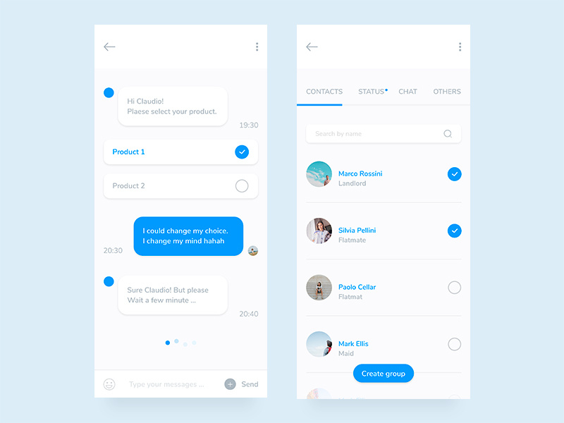 Download Mobile Chat App Design Free Download By Claudio Parisi On Dribbble