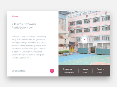 2 Dribbble Invites basket card dribbble giveaway interface invite player responsive ui deisgn victory web website