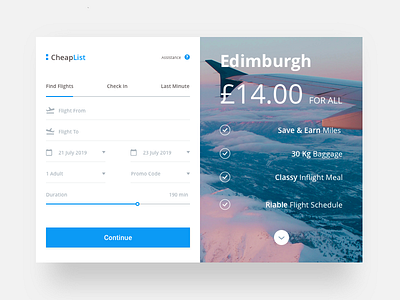 Cheaplist - Flight Booking