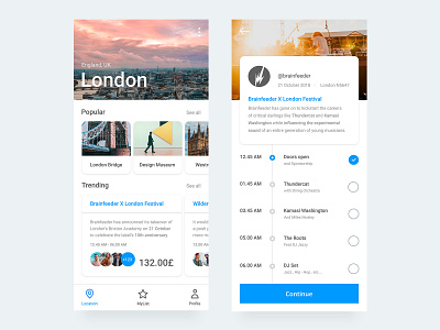 Travel Discovery app design