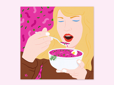Summer Season Meniu in Lithuania attractive autodesk beetroot blonde delicious eating foodporn hungry illustration lithuania meal meniu photoshop season soup summer textures tradinional vilnius woman