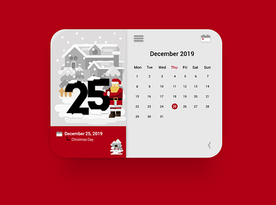 Merry Christmas calendar christmas santa uidesign uxdesign