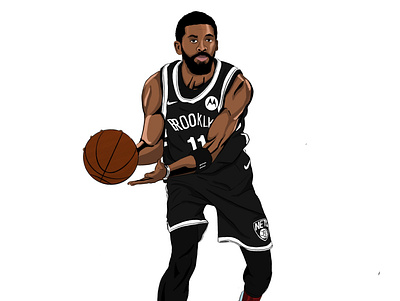 Kyrie Irving - Brooklyn Nets basketball brooklyn brooklynnets design digitalart fantasyteam fun illustration nba procreate