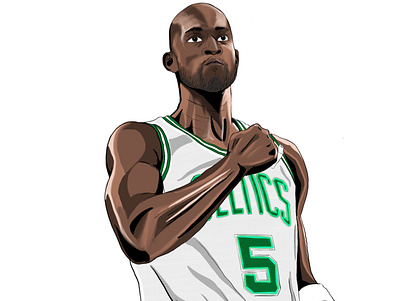 Kevin Garnett - Boston Celtics basketball boston bostonceltics design digitalart fun illustration nba procreate