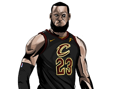 Lebron James - Cleveland Cavaliers basketball cleveland clevelandcavaliers design digitalart fun illustration nba procreate