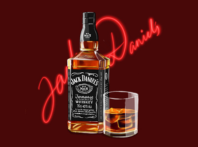 Jack Daniel's - Old No.7 branding design digitalart fun illustration procreate