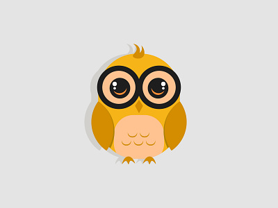 Baby Owl animation design flat graphic design h4k8 hasib.h4k8 icon illustration illustrator logo motion graphics owl sticker t shirt design ui vector web