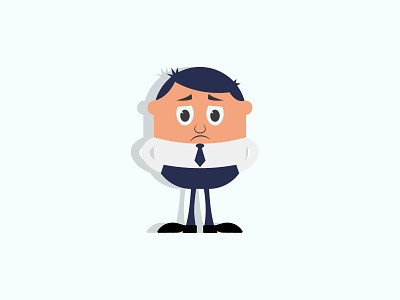 Sad Businessman animation businessman character hasib.h4k8 icon illustrator logo sad ui vector web