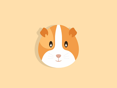 Cute Guinea Pig animation cute debutshot design flat guinea pig guineapig hasib.h4k8 icon illustration illustrator logo motion graphics ui web