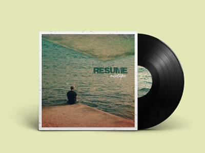 Vinyl cover Resume cover design music photomanipulation photoshop vinyl cover