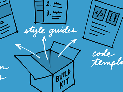 What's In a Build Kit hand lettering illustration