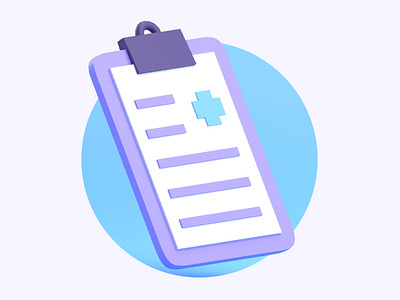 3D Icon illusration clipboard 3d icon 3d ilustration app design healthcare icon illustration ui ux web