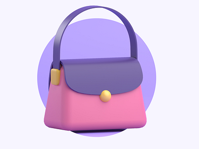 3D ILLUSTRATION ICON LOGO WOMEN BAG