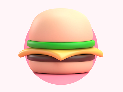 3D ILLUSTRATION BURGER 3d icon 3d ilustration app design food app food illustration icon illustration ui ux website