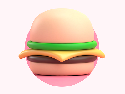 3D ILLUSTRATION BURGER