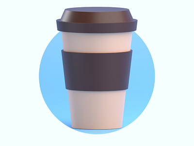 3D ILLUSTRATION ICON COFFEE CUP