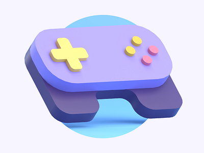 3D ILLUSTRATION ICON JOY STICK GAME