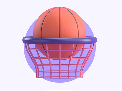 BASKETBALL AND RING BASKET 3D ICON 3d icon 3d ilustration app design icon illustration ui ux web website