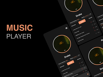 Music player branding design figma music music player uxui vector