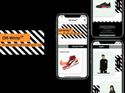 Off-white mobile app design