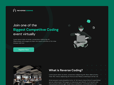 Reverse Coding Website 3d code coding design figma figmadesign illustration ui uxui web design