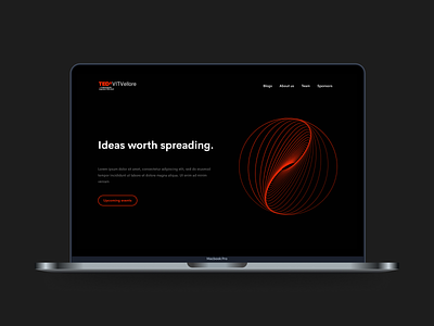 TEDx Website Design dark design figma figmadesign geometry red ted tedx typography ui uxui vector webdesign website