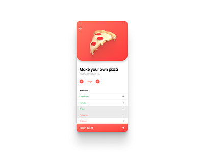 Customize Pizza UI