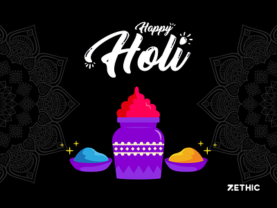 Happy Holi 2020 branding dribbble holi holi festival holi2020 holidesign holiillustrations illustration vector