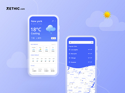 Weather forecast - Mobile App Design