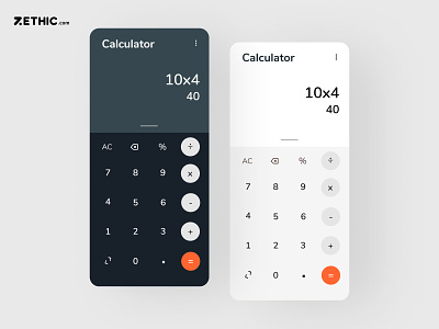 Calculator App calculator calculator app calculator design design dribbble best shot mobile app ui uxui zethic zethicstudio zethictech