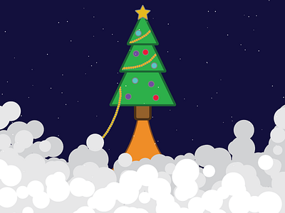 Blastoff blast off christmas launch presents tree