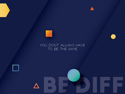 Be Different different floating gradients same shapes