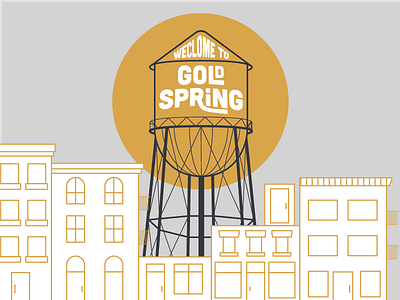 Welcome To Gold Spring buildings gold logo main street senior project spring town