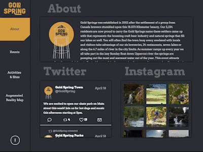 Gold Spring Interface design events gold gold spring instagram interface ipad spring tablet twitter ui ux
