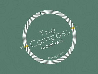 The Compass 46 compass coordinates east eats global logo restaurant west