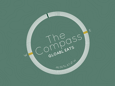 The Compass 46 compass coordinates east eats global logo restaurant west