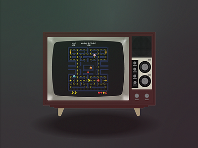 The Simple Days design floating holloween pacman tube tv