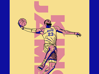 Lebron James basketball illustration lakers lebron james nba