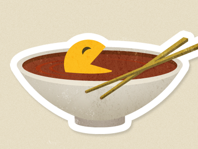 Asian Sensation asian bowl icon nearbite soup textured vector