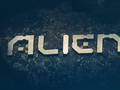 Alien Repairguy alien custom type opening titles sci fi titles typography