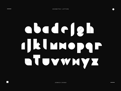 geometric letters geometric typography
